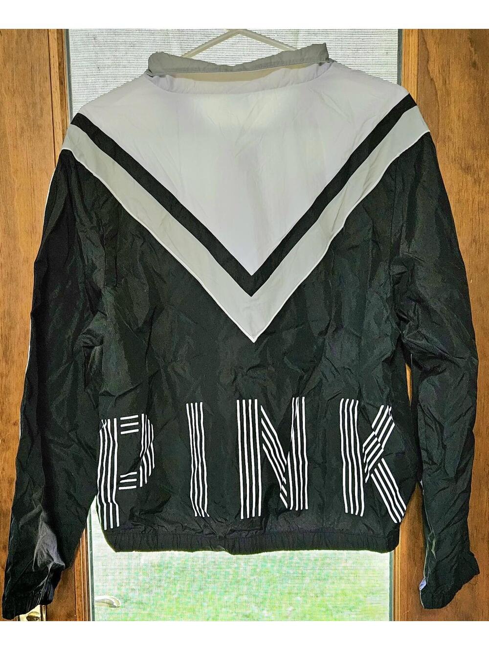 Womens Victoria's Secret PINK Logo Medium/Large Windbreaker Full Zip